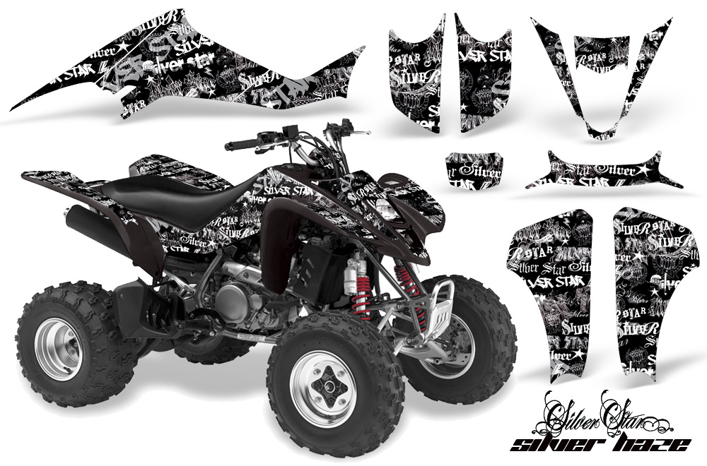 Kawasaki KFX 400 03-08 Graphics Silverhaze WhiteBlackBG